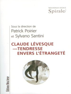 cover image of Claude Lévesque &#8211; Tendresse envers l'étrangeté